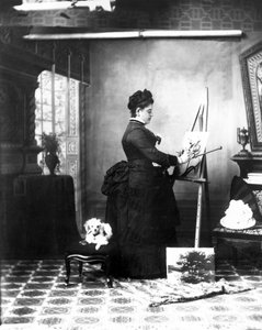 Mrs. Carlo Bossi, 1890-talet (bw-foto)